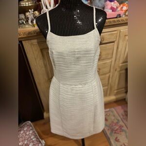 Paper Crown (Anthropologie) White and Gold Party dress